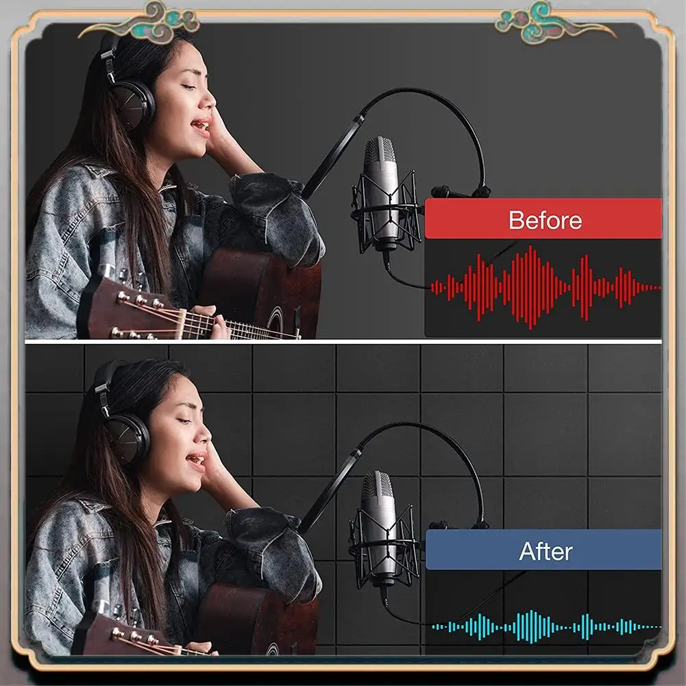 

Durable Self-Adhesive Acoustic Panels 12 Pack,12 X 12 X 0.4 Inch Sound Proof Padding,Sound Absorbing Panel For Home