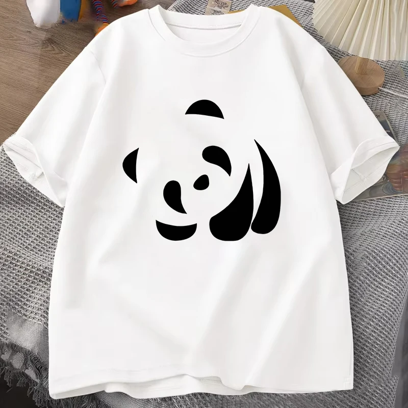 

New Fashion Cute Panda Print Graphic T Shirt Unisex Fashion Casual Short Sleeve Shirt Tees