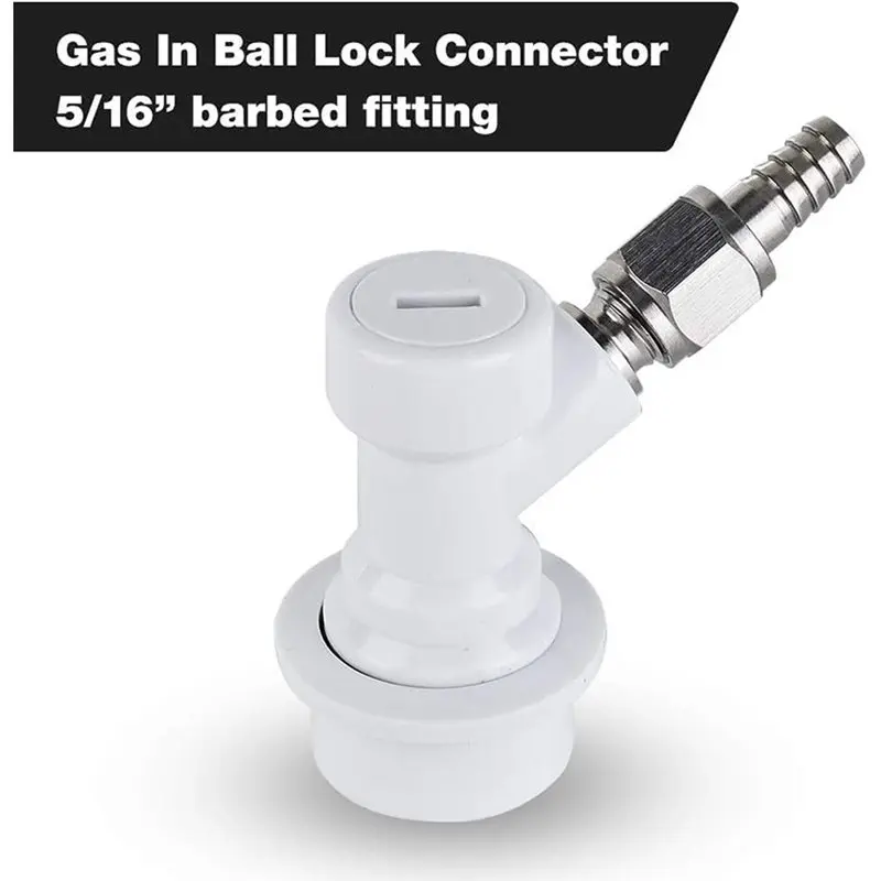 ABMH-Quick Connectors Set(1Set) For Beer Kegs, Threaded-To-Conical Adapter, Black-And-White Color Options, Liquefied Connections