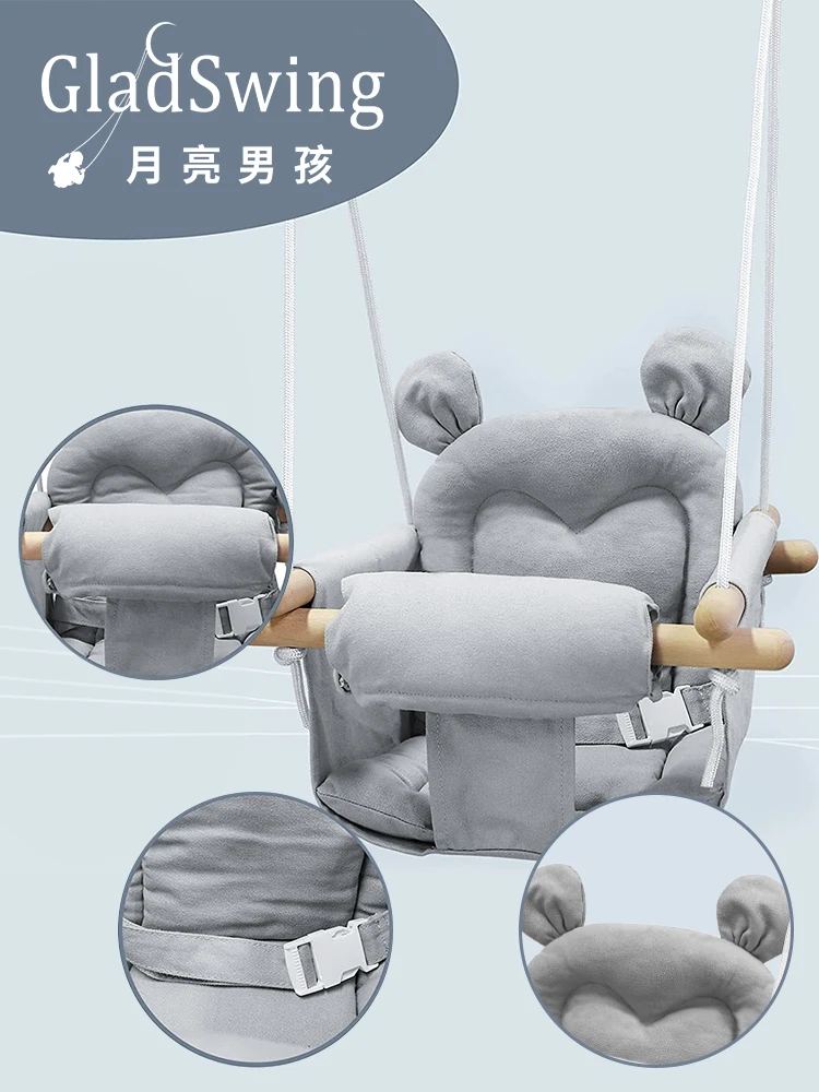GladSwing Orso per interni Letto sospeso Sedia altalena in tela Giocattolo per bambini Altalena per orsi piccoli per bambini Lettino per bambini Attrezzatura da gioco