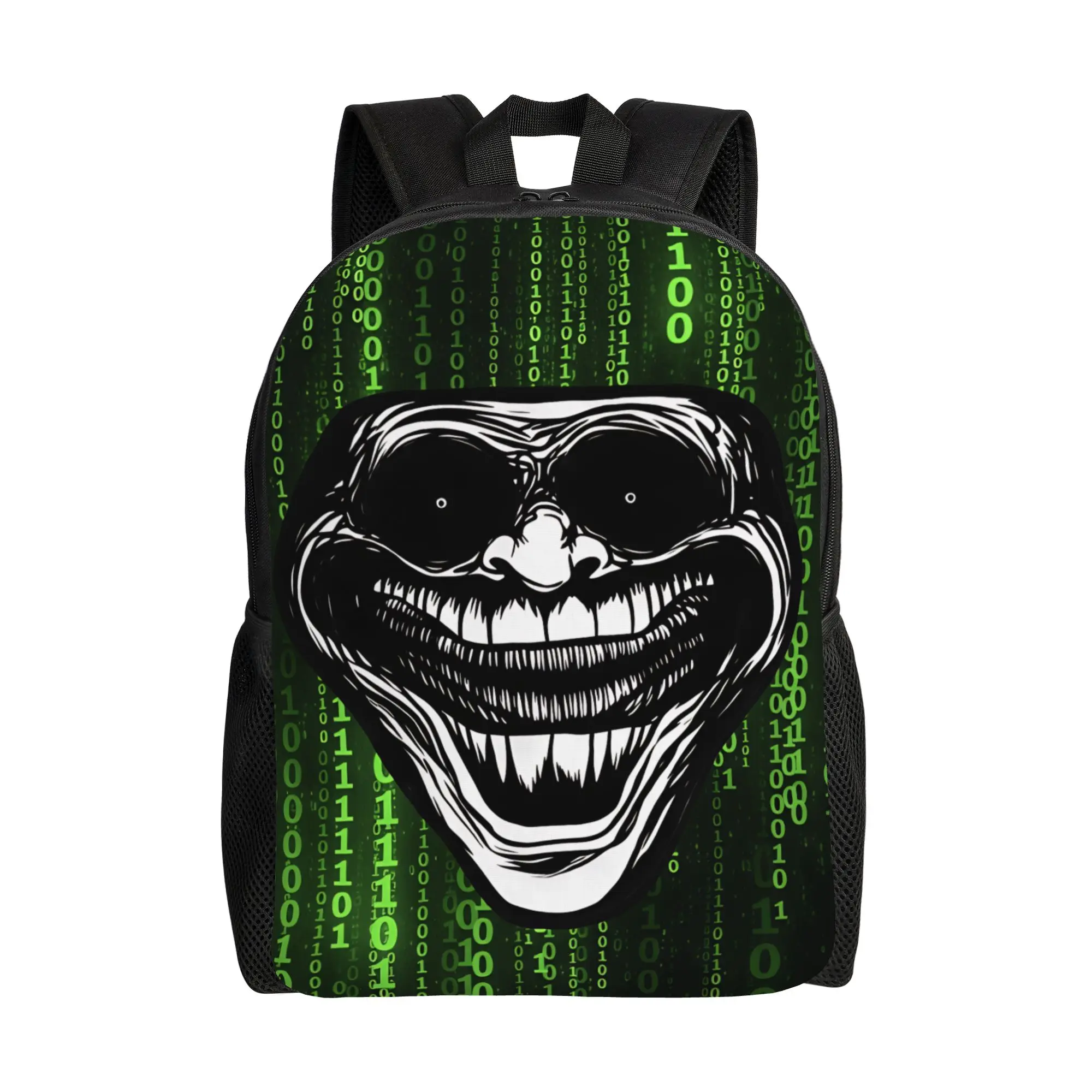 Funny Trollfaces Meme Backpack  Workout Backpacks Student Unisex Kawaii School Bags Custom Big Rucksack