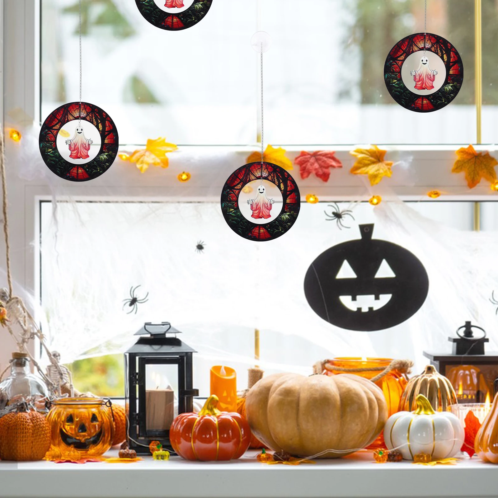 

Ghost Ornaments Hanging Pendants Decorative Decoration Halloween for Decorations Window
