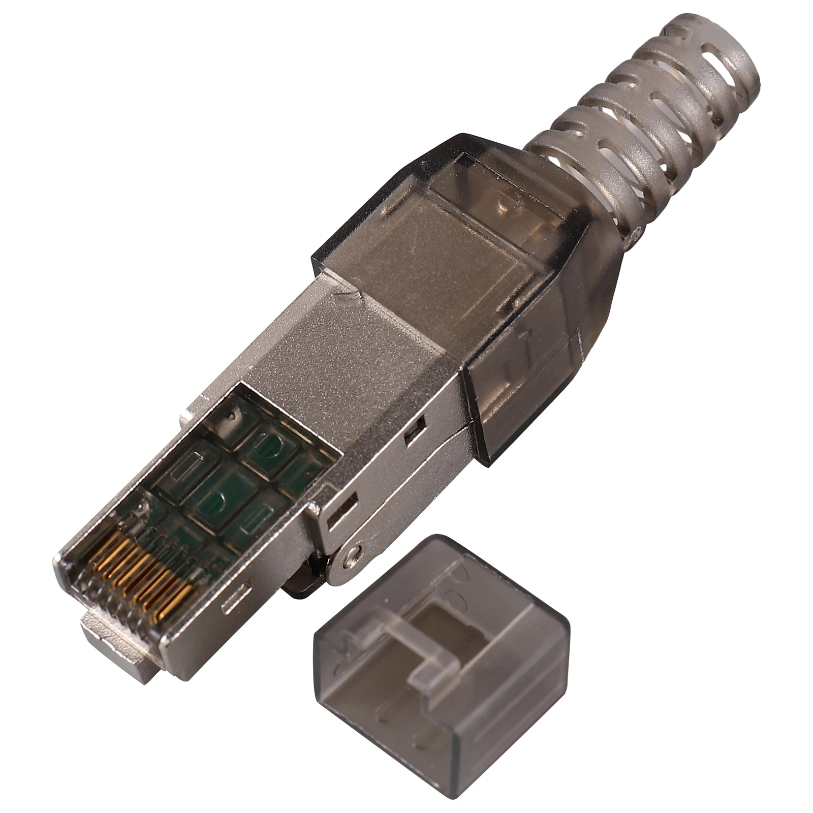 

Tool Free 8 Class Modular Shielded Gold Plated Cat6A 7 8 Connectors Ethernet LAN Cable Network Termination Plugs