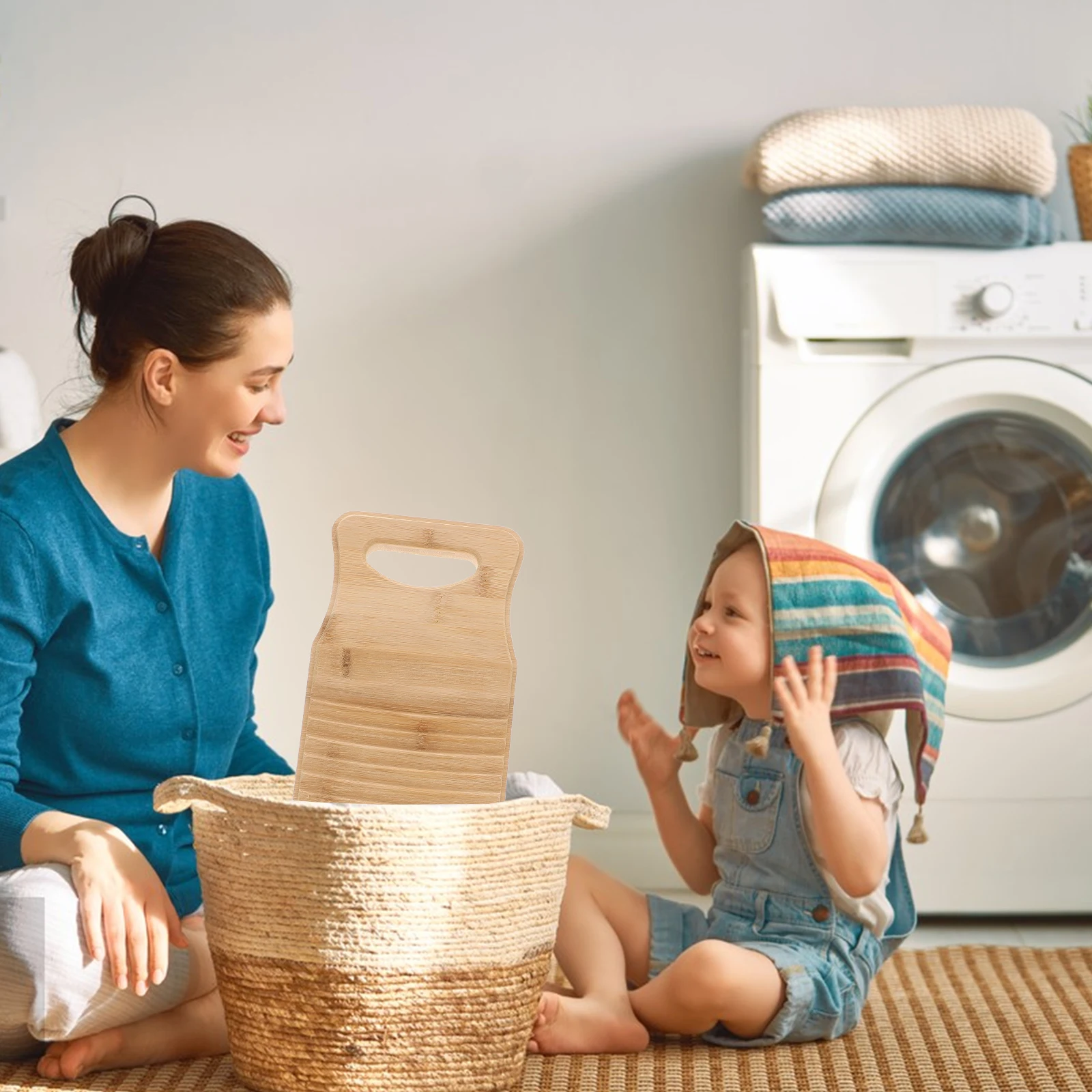 

Premium Non- Laundry Board Bamboo Wood Easy Convenient Hand Wash Save Effort Portable for Home Travel Kids Clothes Underwear