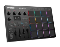 EMP16 controlador MIDI Pad Beat Maker Machine con Bluetooth, 16 almohadillas RGB sensibles a la velocidad, 16 niveles, nivel completo/medio, OLE