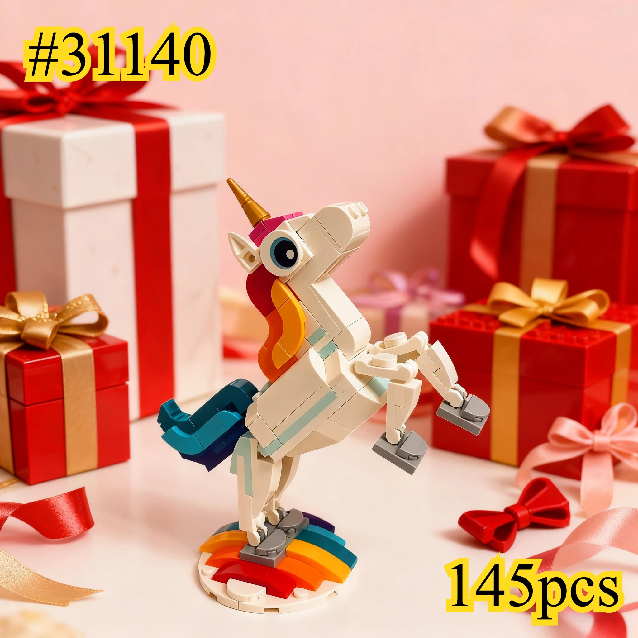 

Единорог 3-в-1 дизайн 31140 периферийные расширения, совместимые с частицами Legoed, подходят для рождественских подарков, 145 шт.