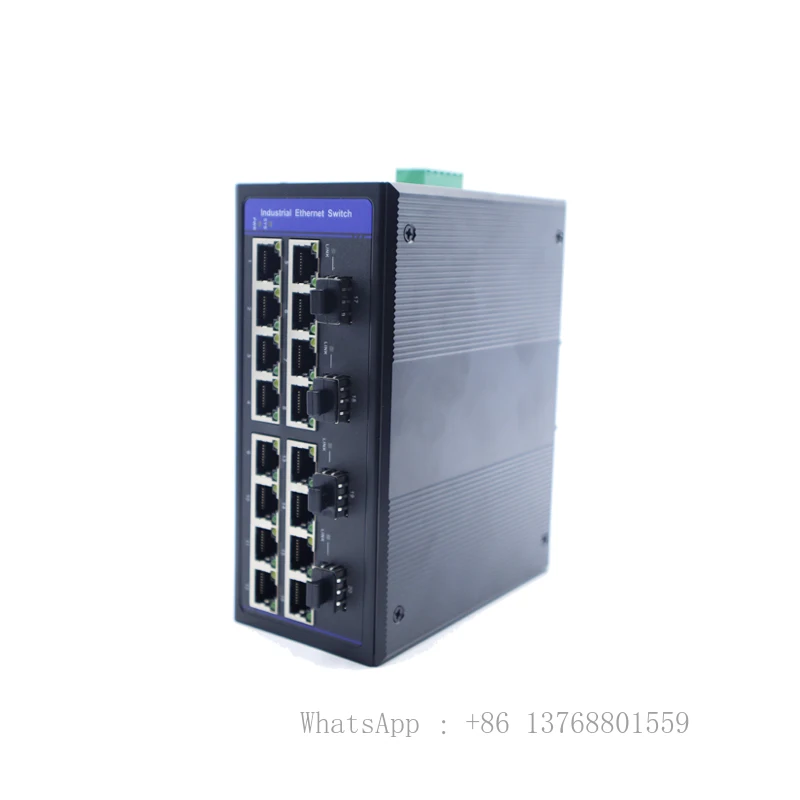 16*1000Base-TX RJ45 4*1000Base-FX SFP Input Voltage 9~56V DC Industrial Managed Ethernet Switch