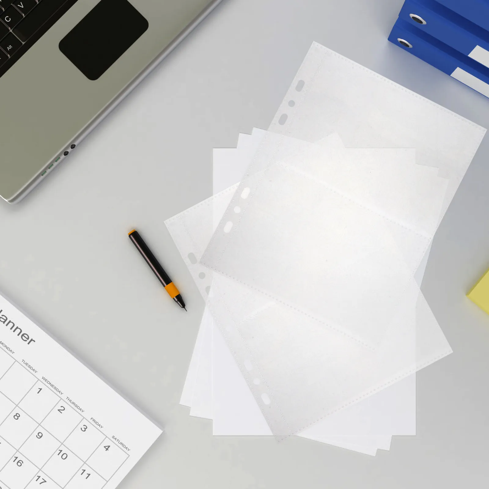 

Прозрачные вкладыши для папок формата А5, 7-дырочные, с отрывными листами, прозрачные карманы для хранения документов, для школы и офиса