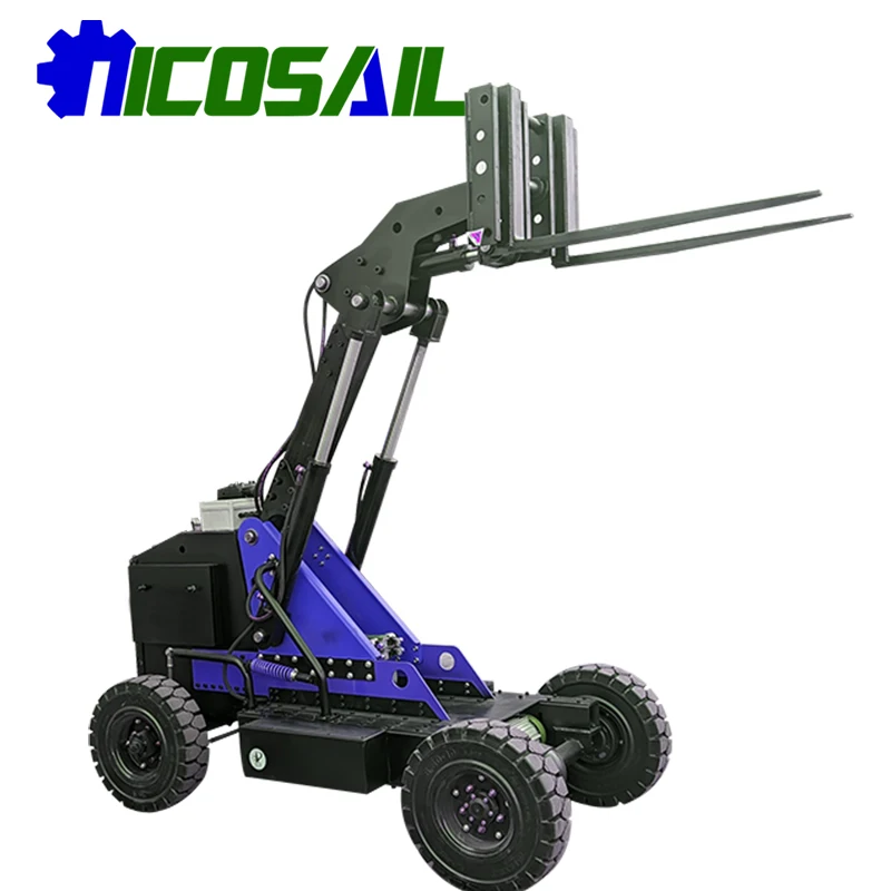 

Customized forklift stacker crane all terrain machinery portable small cargo tank forklift