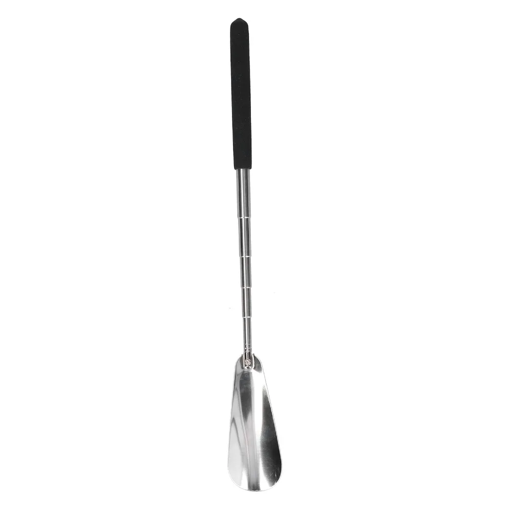 Durable Stainless Steel Shoe Horn Black 27.1x3.3cm Shoe Helper Shoe Puller Daily Shoe Wearing Assistance