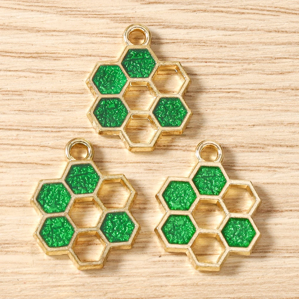 Tusember 20 Stück Bunte 19*15mm Kawaii Emaille Niedliche Honig-Bienen-Anhänger für Ohrringe, Halsketten, Schmuckherstellung, DIY-Zubehör – Detail 8