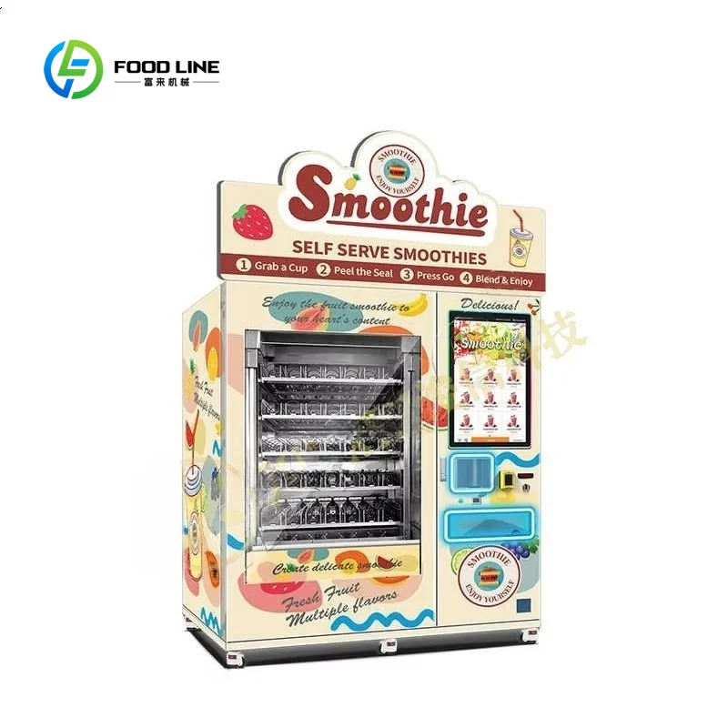 Customizable Language Summer Heat Relief Fully Automatic Fruit Free Matching Smoothie Vending Machine with SDK Function