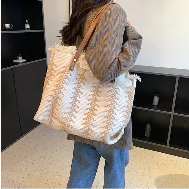 GLMAHUA Casual Top-Handle Bags Large Tote Beach Bag Shopping Bags Underarm Shoulder Bag Female Commute Women Handbags Tote Bags