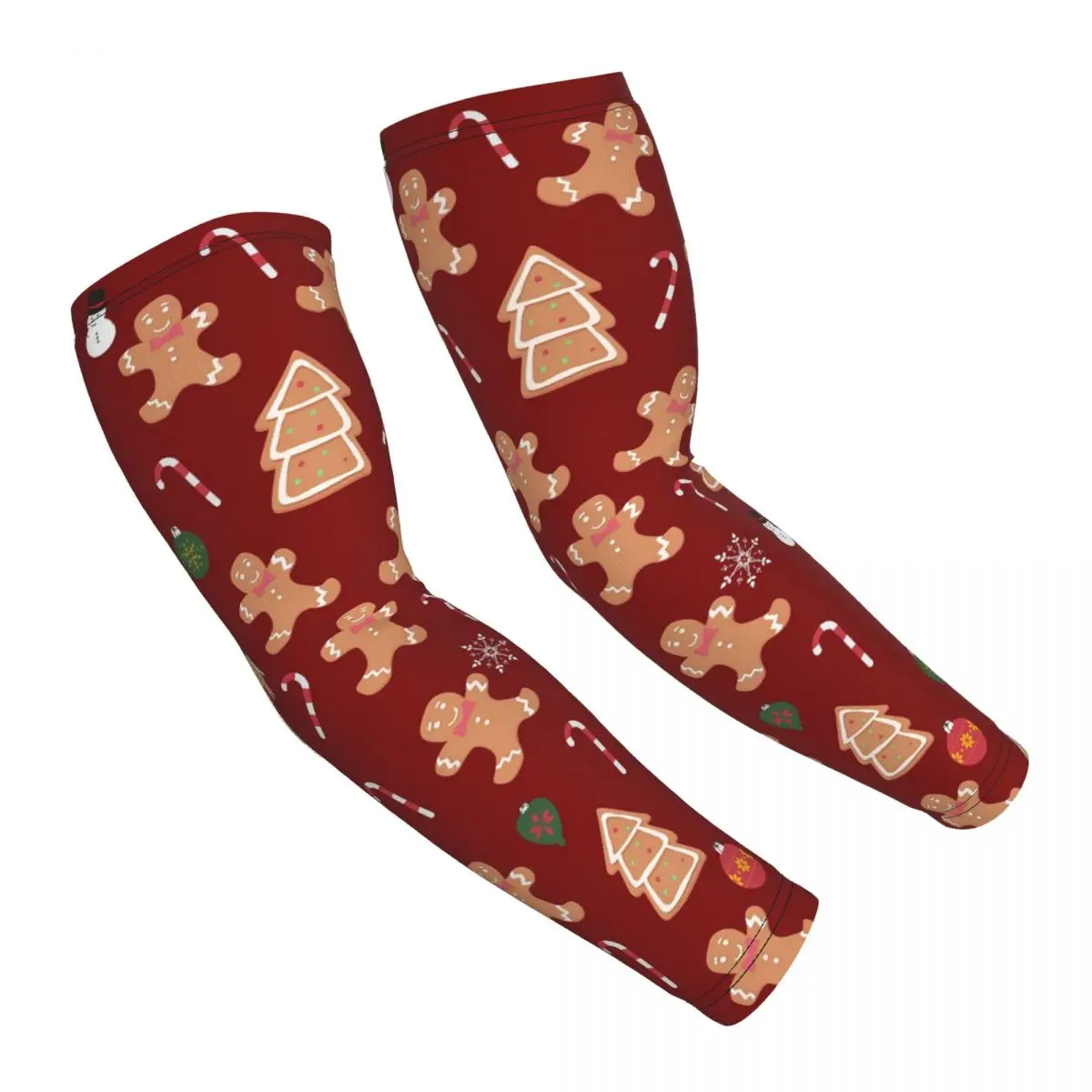 

Рождественский пряничный печенье с рукавами для мужчин и женщин, защита от солнца и ультрафиолета, накидка для татуировки, спортивное охлаждение, езда на велосипеде