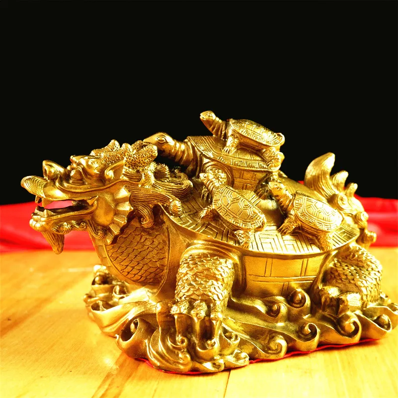 Pure Copper Dragon Decoration Nine-Child Faucet Money Mother-Child Three-Generation Cornucopia Living Room Decorative Crafts