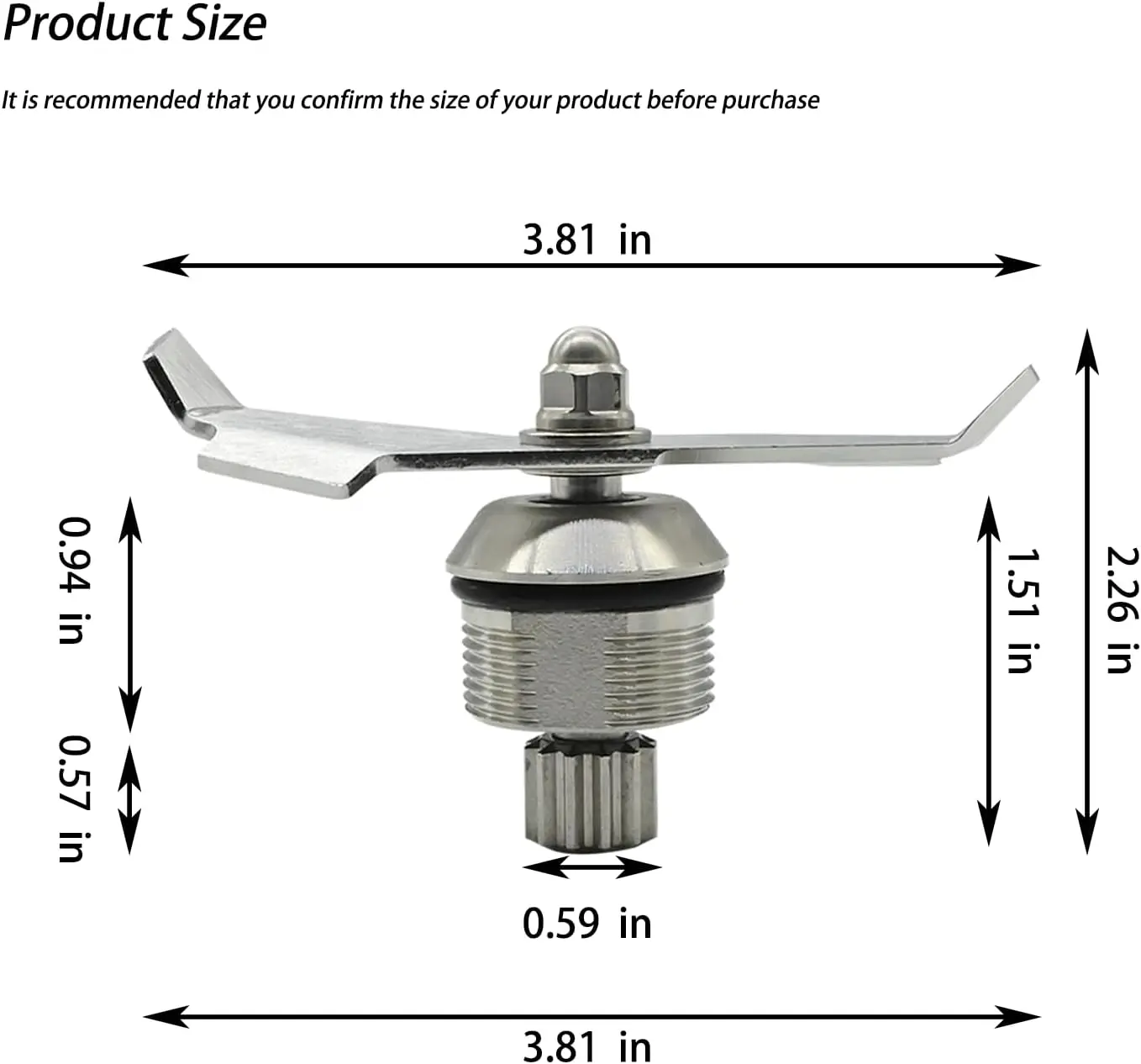 Advance Blade for Vitamix 15990 Quite One Series 2 Leaf Barboss Blender Station Drink Machine 32/64oz Juicer Blade 102874