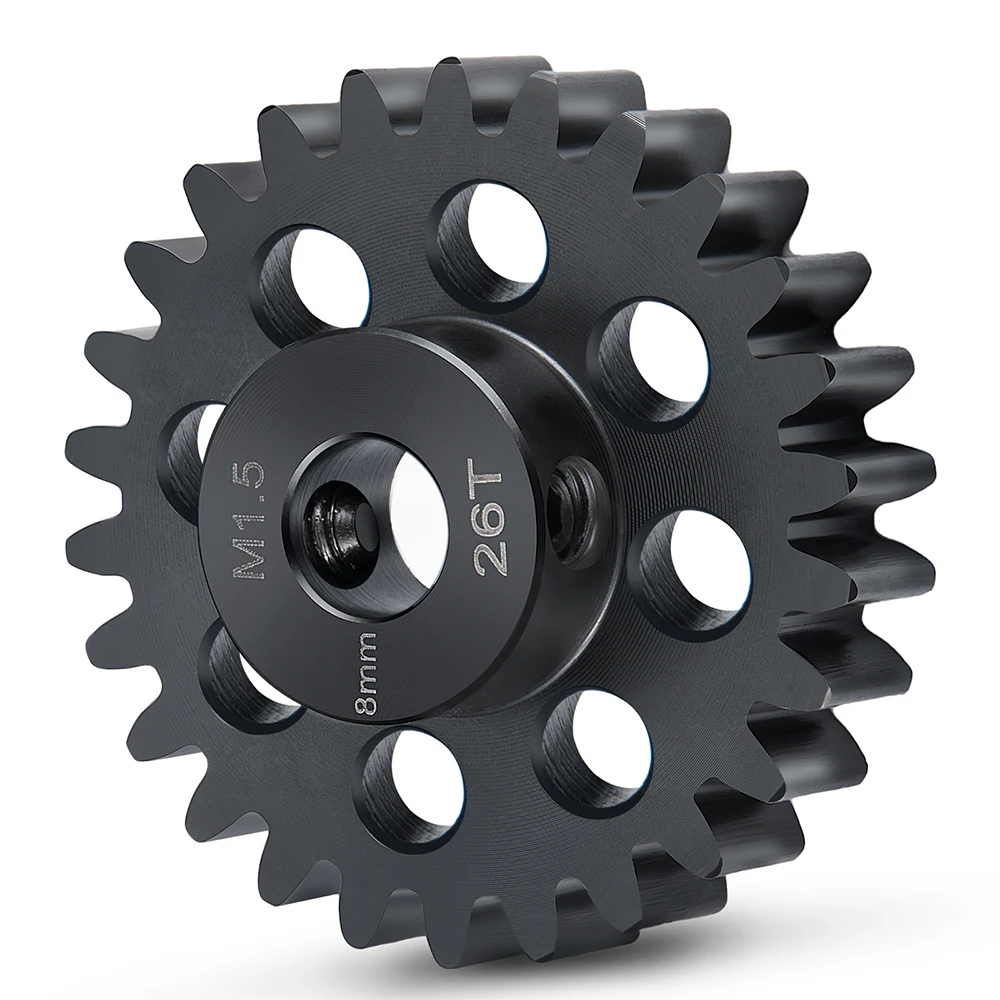 TRINOOD 1 Stück M1,5 Stahl-Motorgetriebe Ritzel 8 mm 24 Zähne 25 Zähne 26 Zähne 27 Zähne 30 Zähne für 1/5 X-MAXX, 1/10 E-REVO RC Buggy Truck Teile – Detail 9