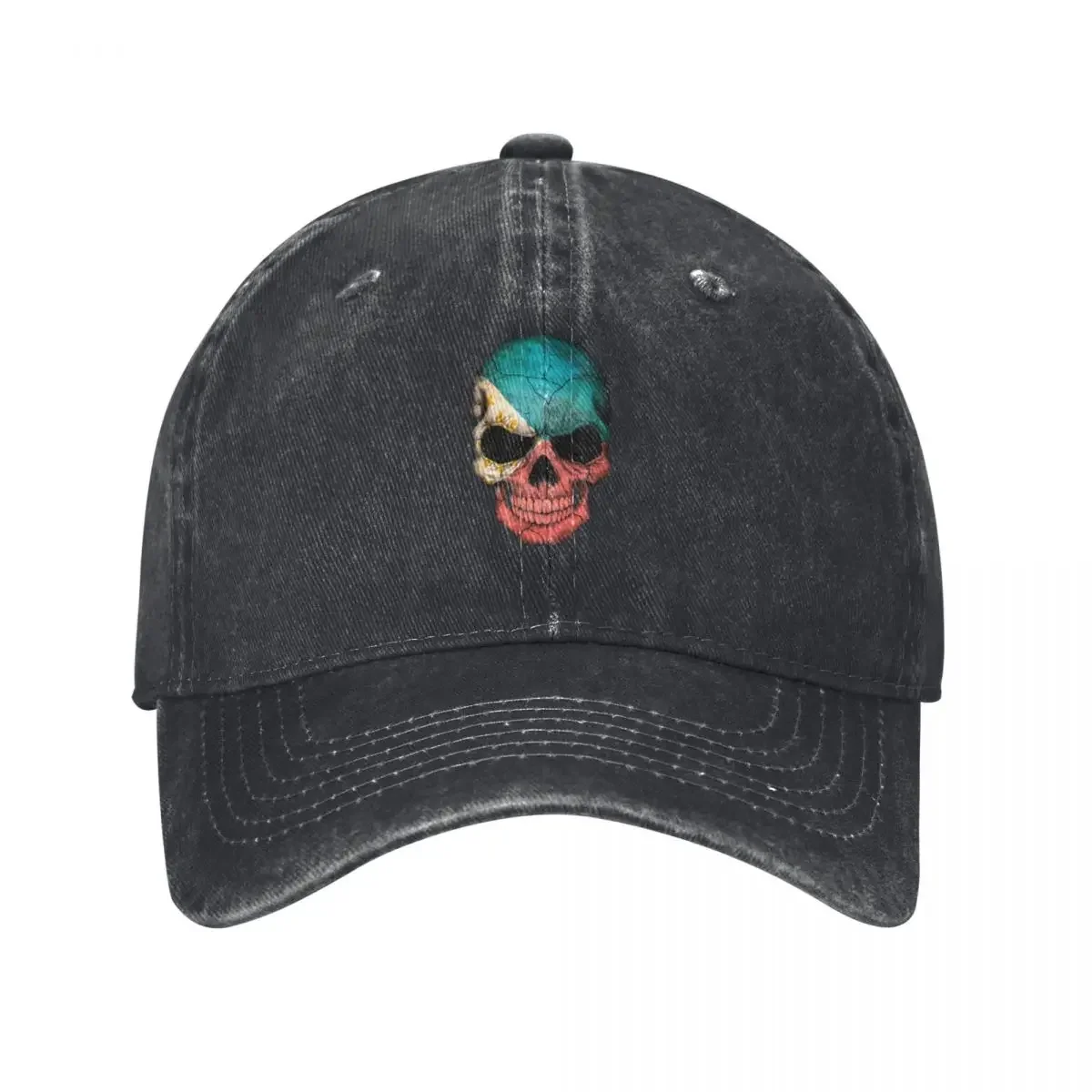 Filipino Flag Skull Baseball Cap Streetwear fashionable Women Men's