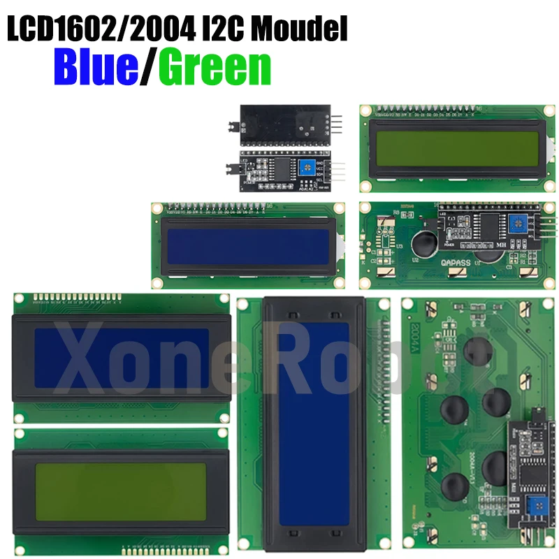 LCD 1602 2004 Module Blue Green Screen For Arduino LCD 16x2 20X4 Character UNO R3 Mega2560 Display PCF8574T IIC I2C Interface