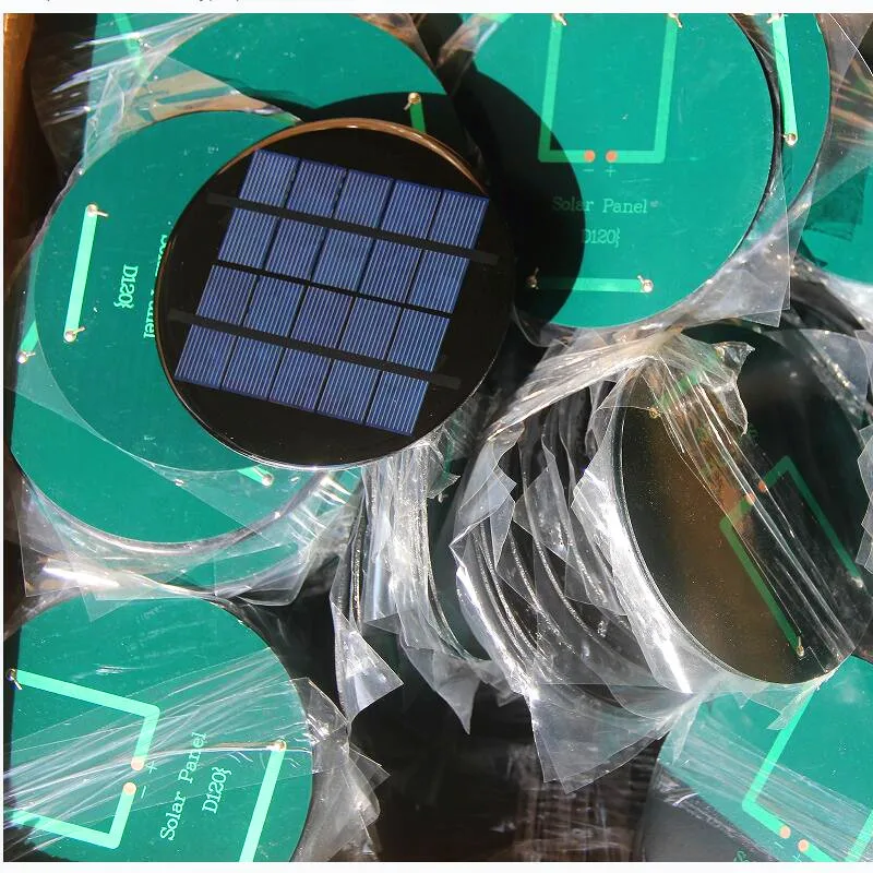 Portable Small Size Circular Solar Panels Diameter 120MM 1.1W 5V Polycrystalline Solar PV Module DIY Solar Light Toys 500PCS