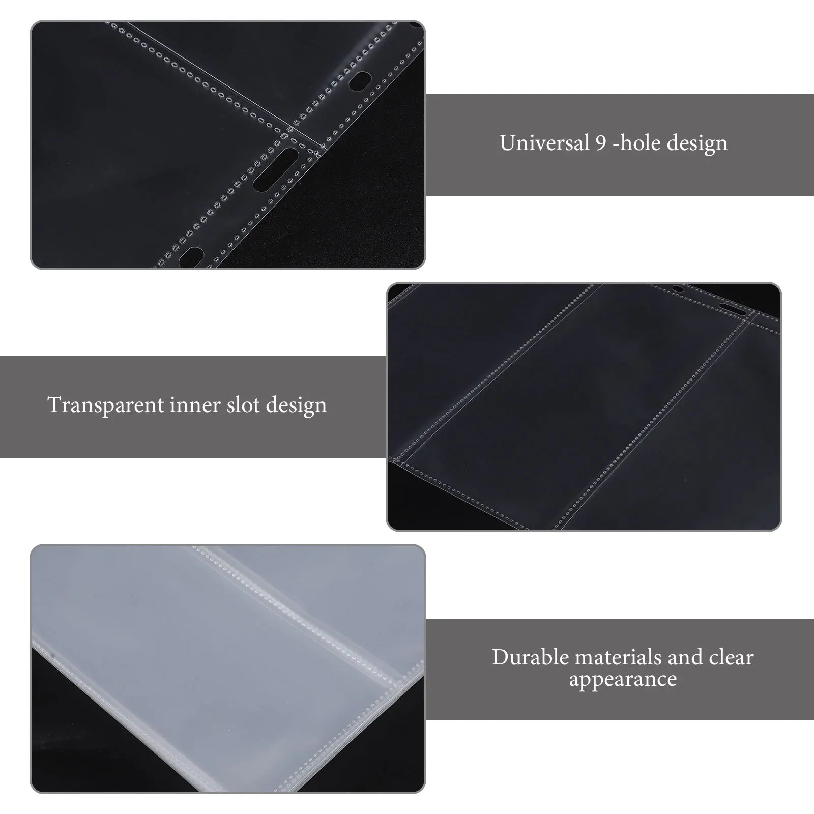 10Pcs Paper Album Pages Loose Leaf Multi-Functional Tickets Card Storage Photo Sleeves Keeper