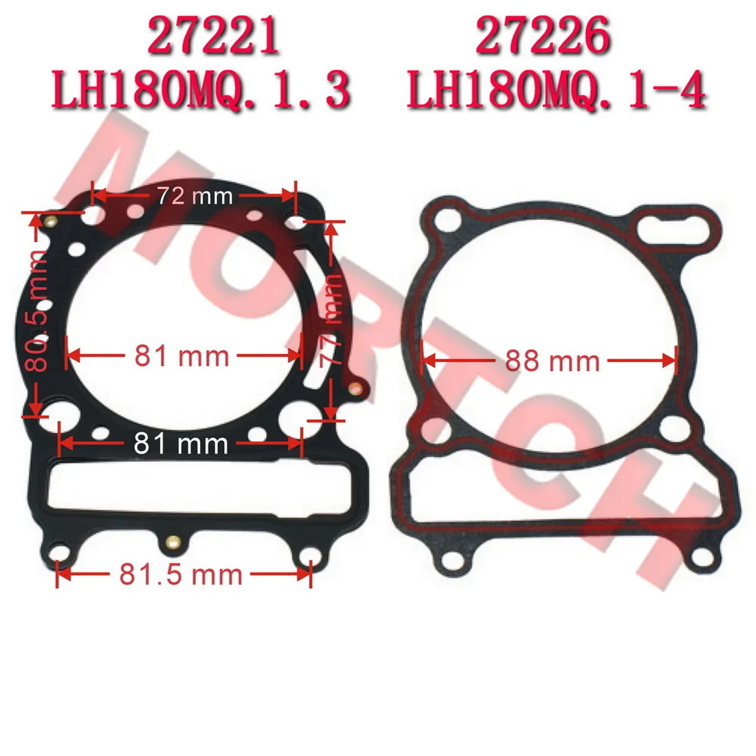 Original Linhai 400 LH180 cylinder gasket cylinder head gasket 27221,27226 LH180MQ.1.3 LH180MQ.1-4