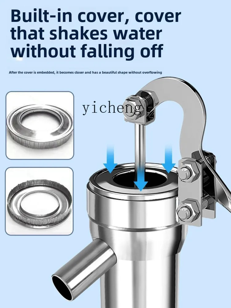 مضخة يدوية برأس جيد مضغوط على الطراز القديم من TQH مضخة يدوية يدوية ريفية قديمة الطراز ذات رأس كبير