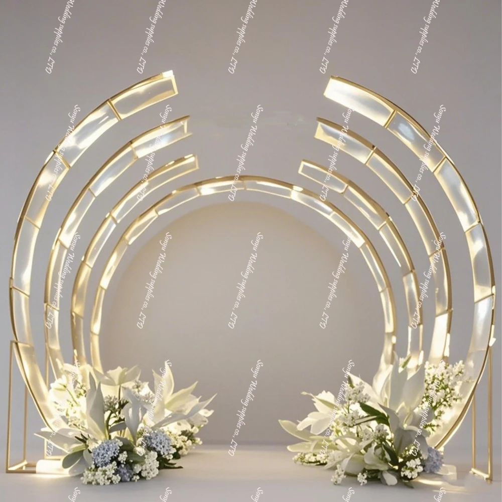 280x320cm )gold/white/Metal Backdrop Stand Wedding Party Decoration not Square Black big aisle runner  Flower Arrangement Stand
