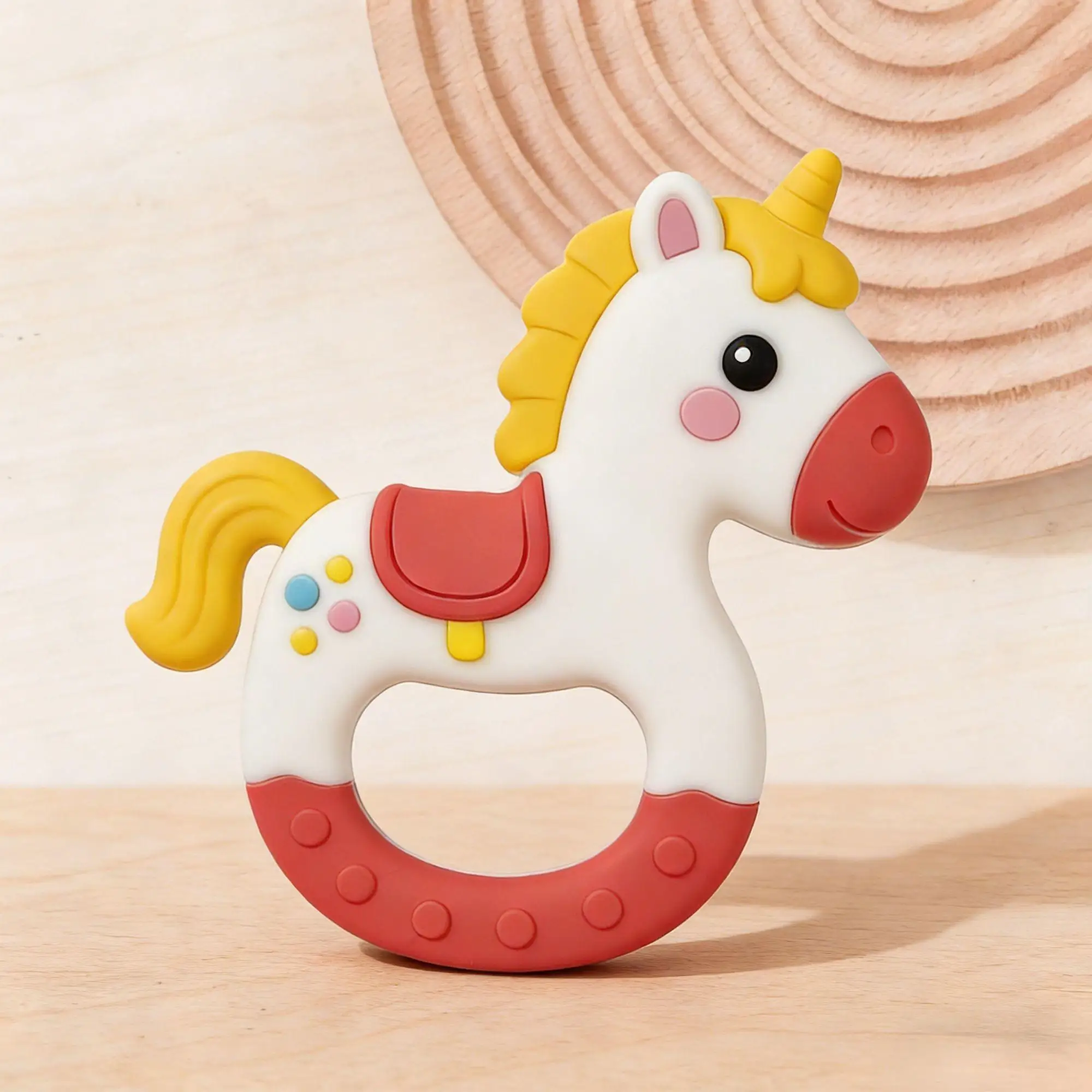 

Silicone Baby Teether 0 To 6 Months BPA Free Chewing Teething Toy Pacifier Chain Making Cartoon Unicorn Reborn Silicone Baby Toy