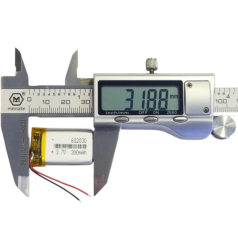 Factory Direct 602030 Li-Polymer Battery 3.7V 300mAh Long Cycle Life Rechargeable Lithium Battery 602040 602050 602540 702530