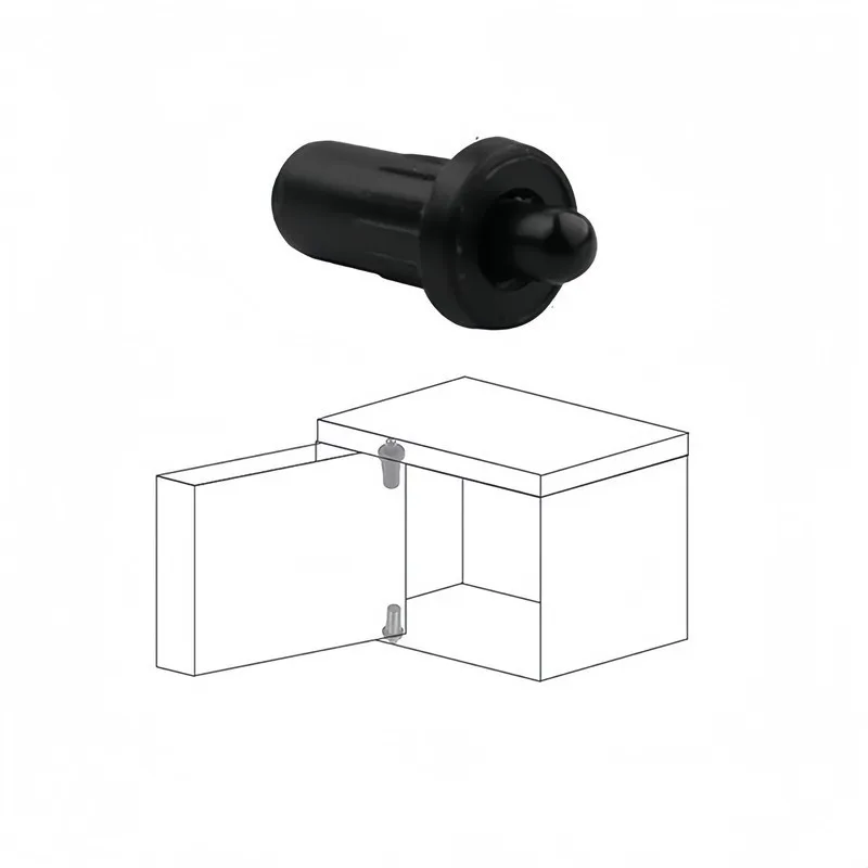 45Pcs Black Cabinet Door Spring Pins Damping Buffer for Blinds Mute Shock Absorption Easy Install Home Parts