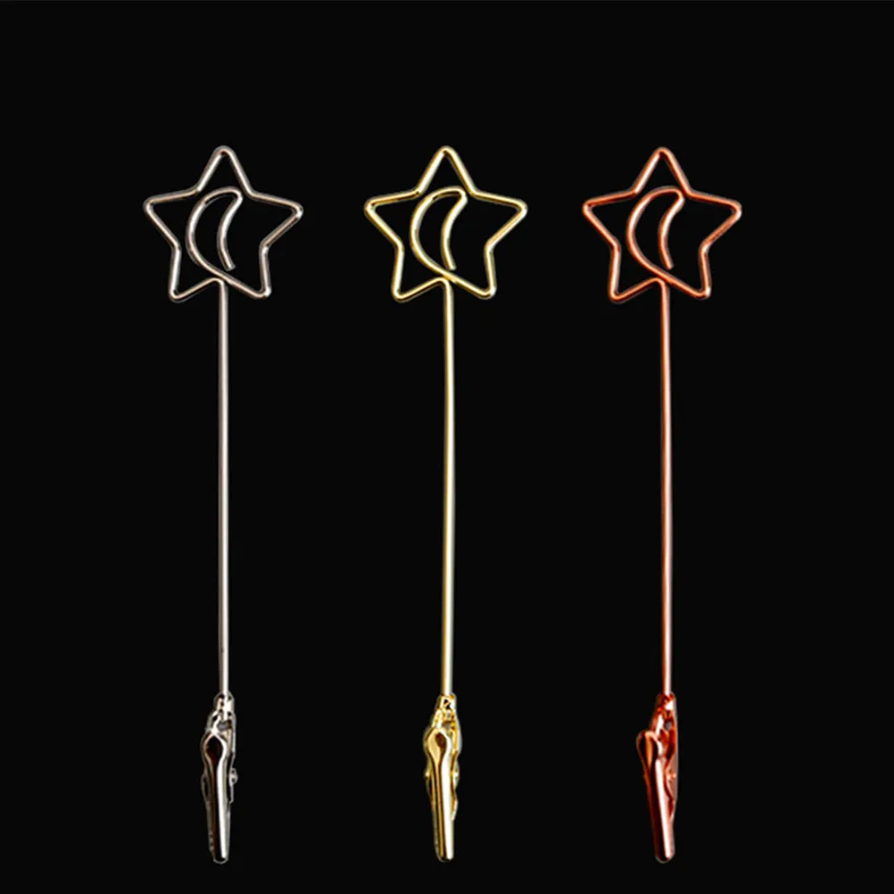 10Pcs Double End Memo Holder for Table Number Photo Display Name Clip Wedding Birthday Shower Decoration Office Home Use