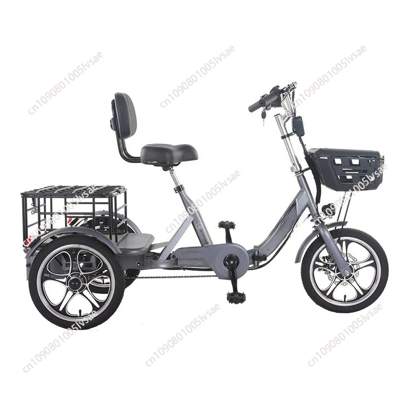 

Folding Electric Bike 3 Wheels Mini For Adults Electric Booster Bicycle With Basket Women 400W Electric Cargo Tricycle For Elder