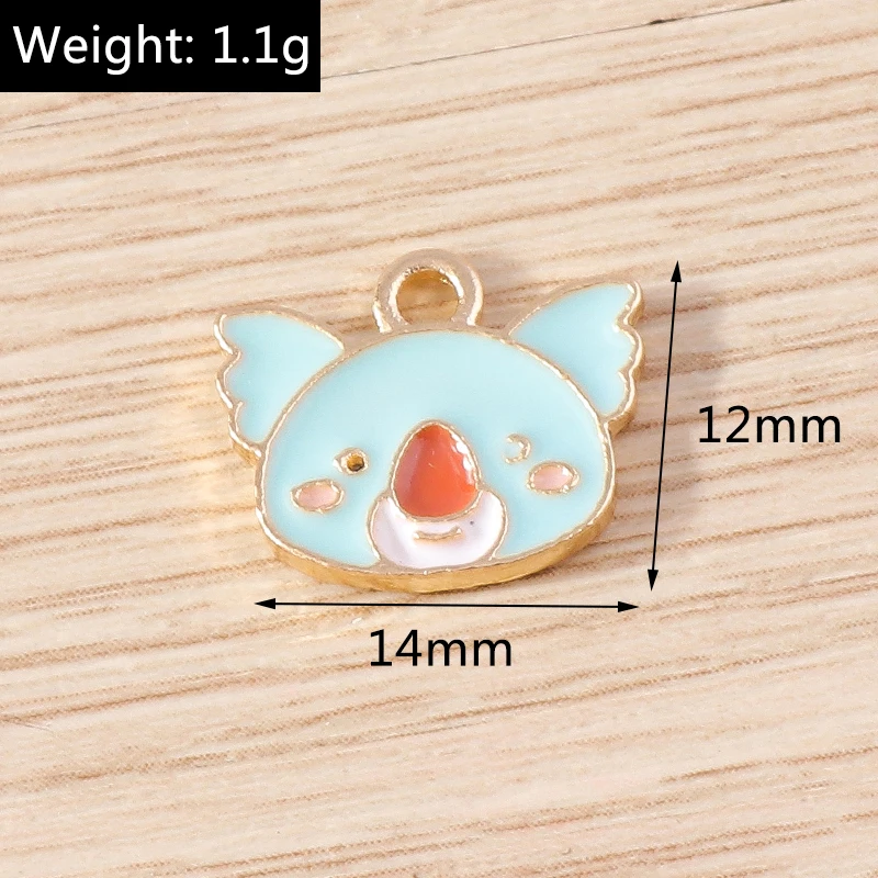 Tusember 10 Stück Tier-Anhänger, niedlicher Emaille-Frosch, Ente, Elefant, Pinguin, Charms für Schmuckherstellung, Ohrringe, Halskette, Zubehör – Detail 6