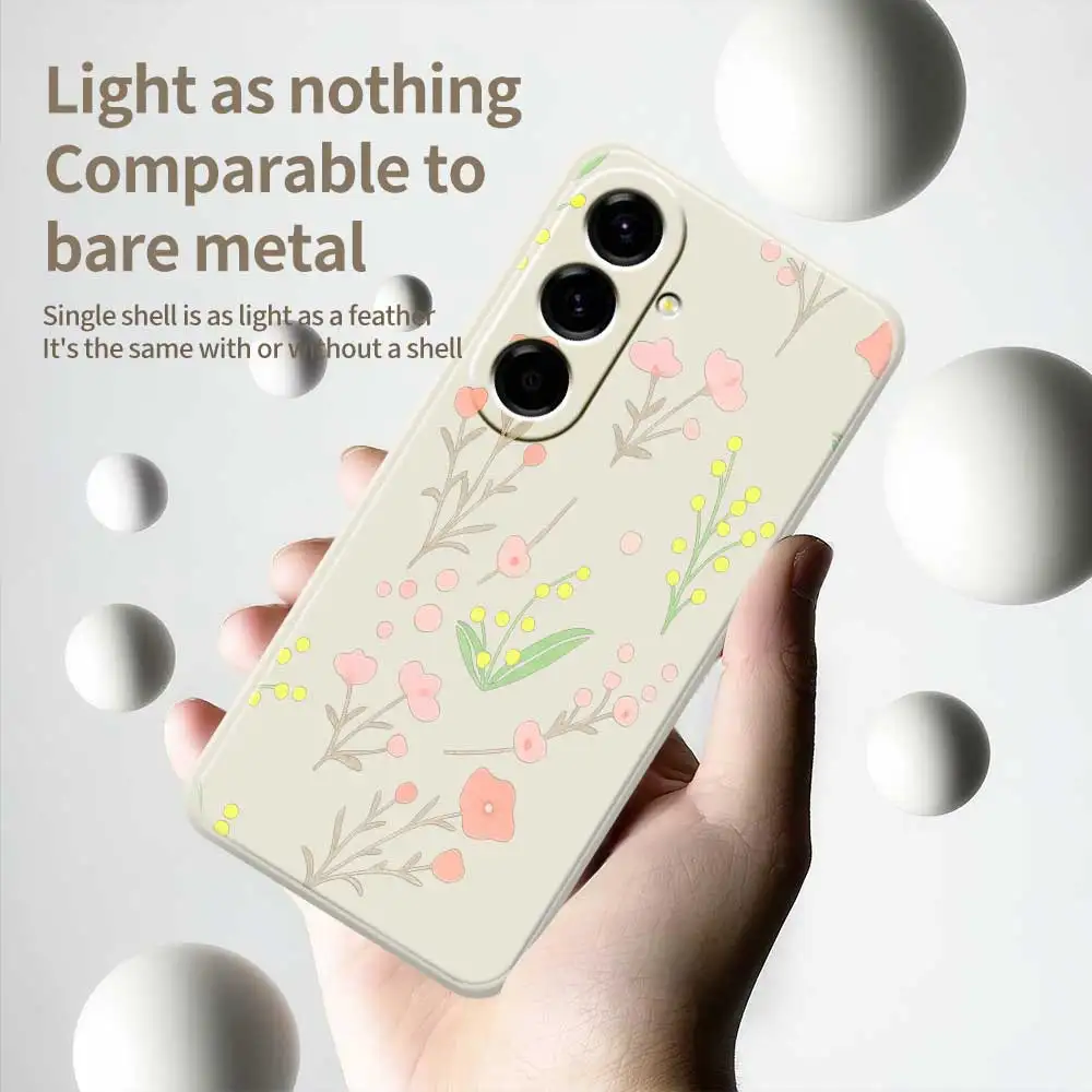 상큼한 꽃무늬 삼성 갤럭시 A56 A55 A54 A53 A52 5G A36 A26 A16 A06 A35 A25 A15 A34 A24 A14 A33 A32 A23 A13 폰 케이스 커버