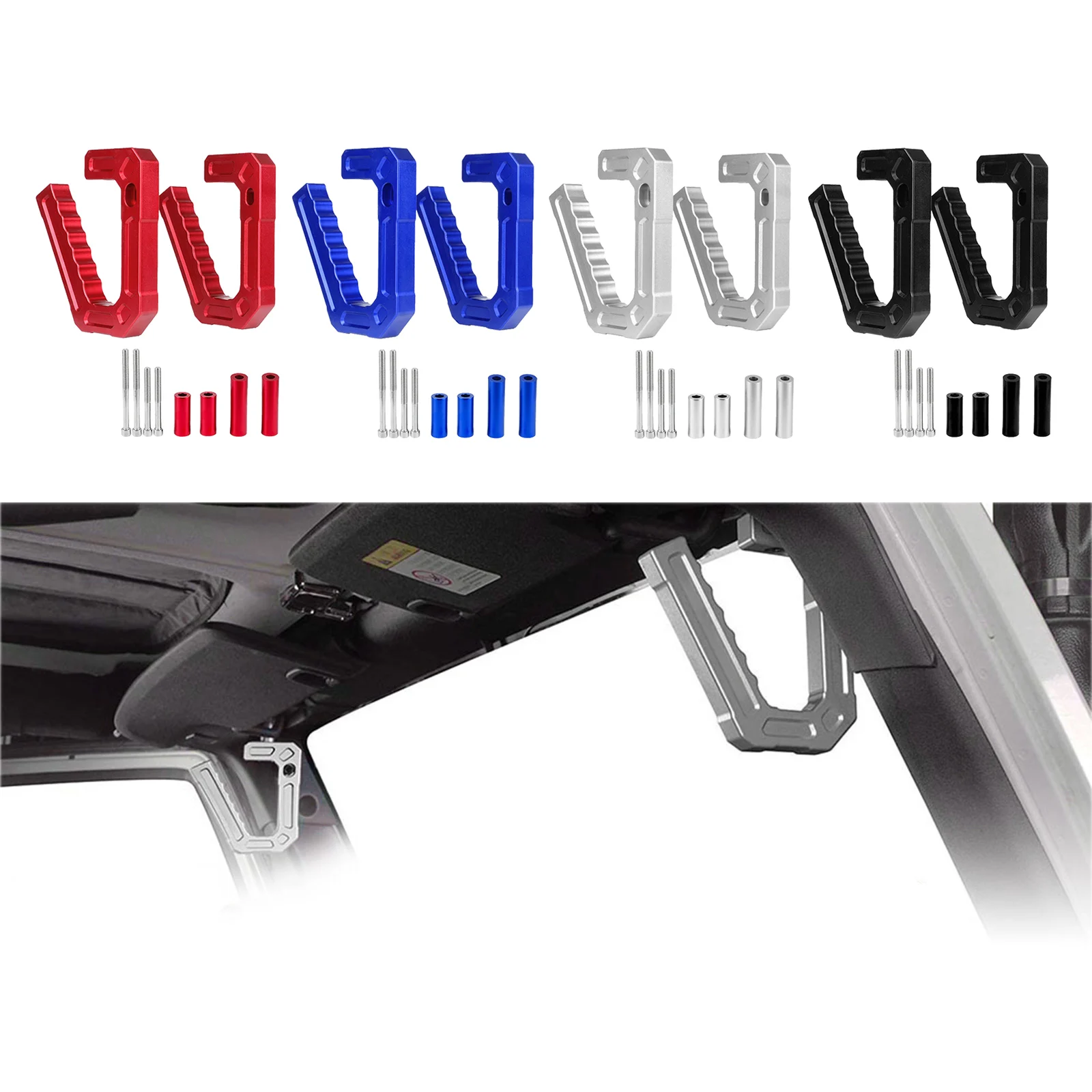 

Premium Aluminum Alloy Front Grab Handles Front Grabars Grips Car Decoration