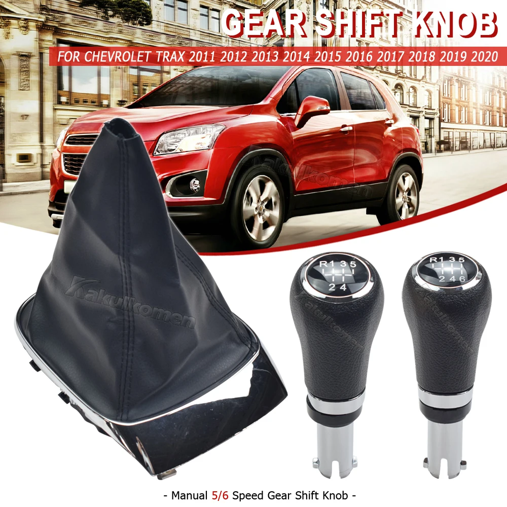 Manual Transmission 5/6 Speed Gear Shift Knob Lever Boot For Chevrolet Trax 2011 2012 2013 2014 2015 2016 2017 2018 2019 2020
