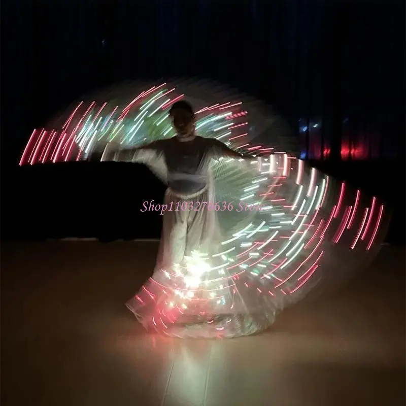 R6FD LED Cloak Wing Costume Wing With Telescopic Design For Belly Dancer Dressingup