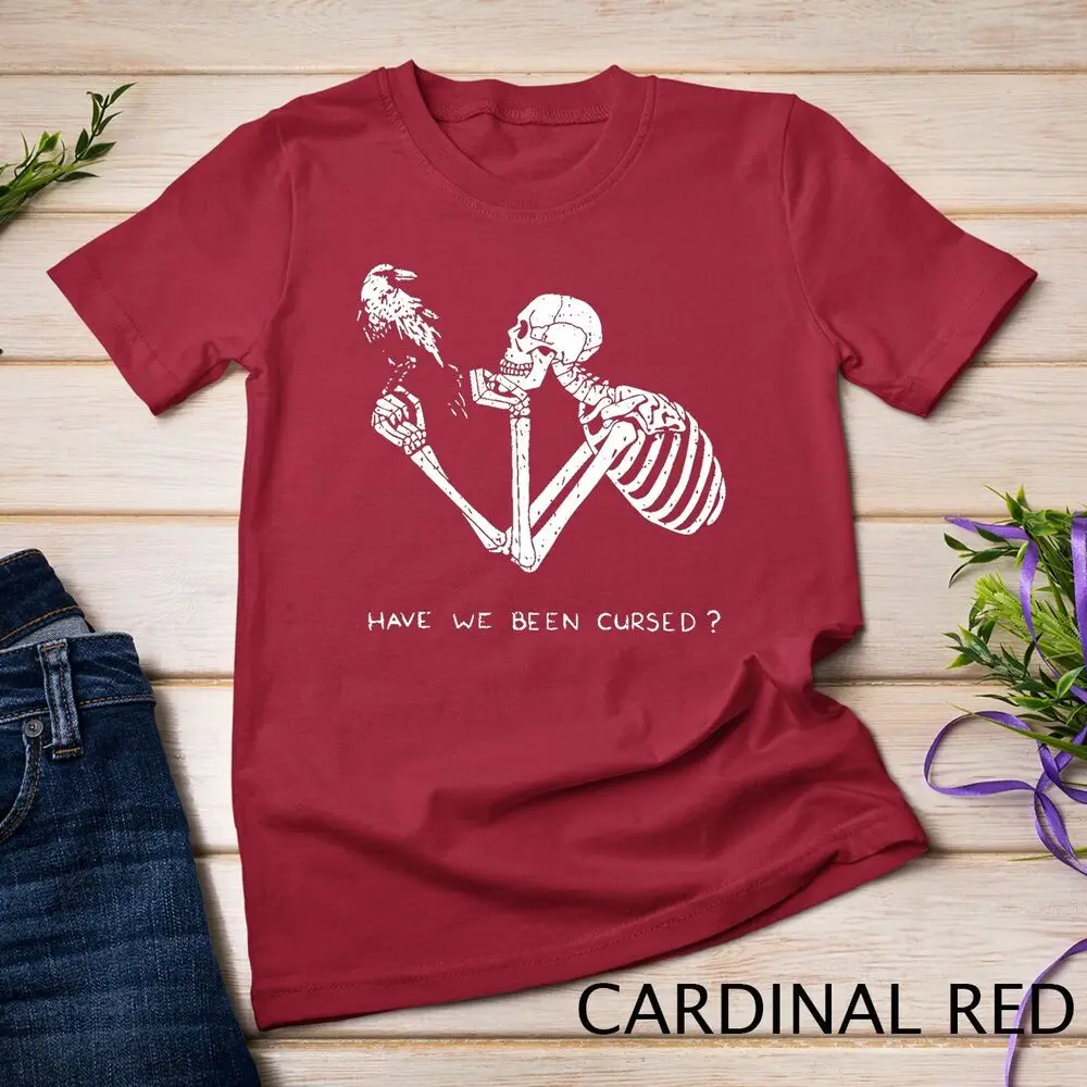 Retro Skeleton Halloween Costume Funny Scary Skull Crow T-Shirt Unisex T-shirt