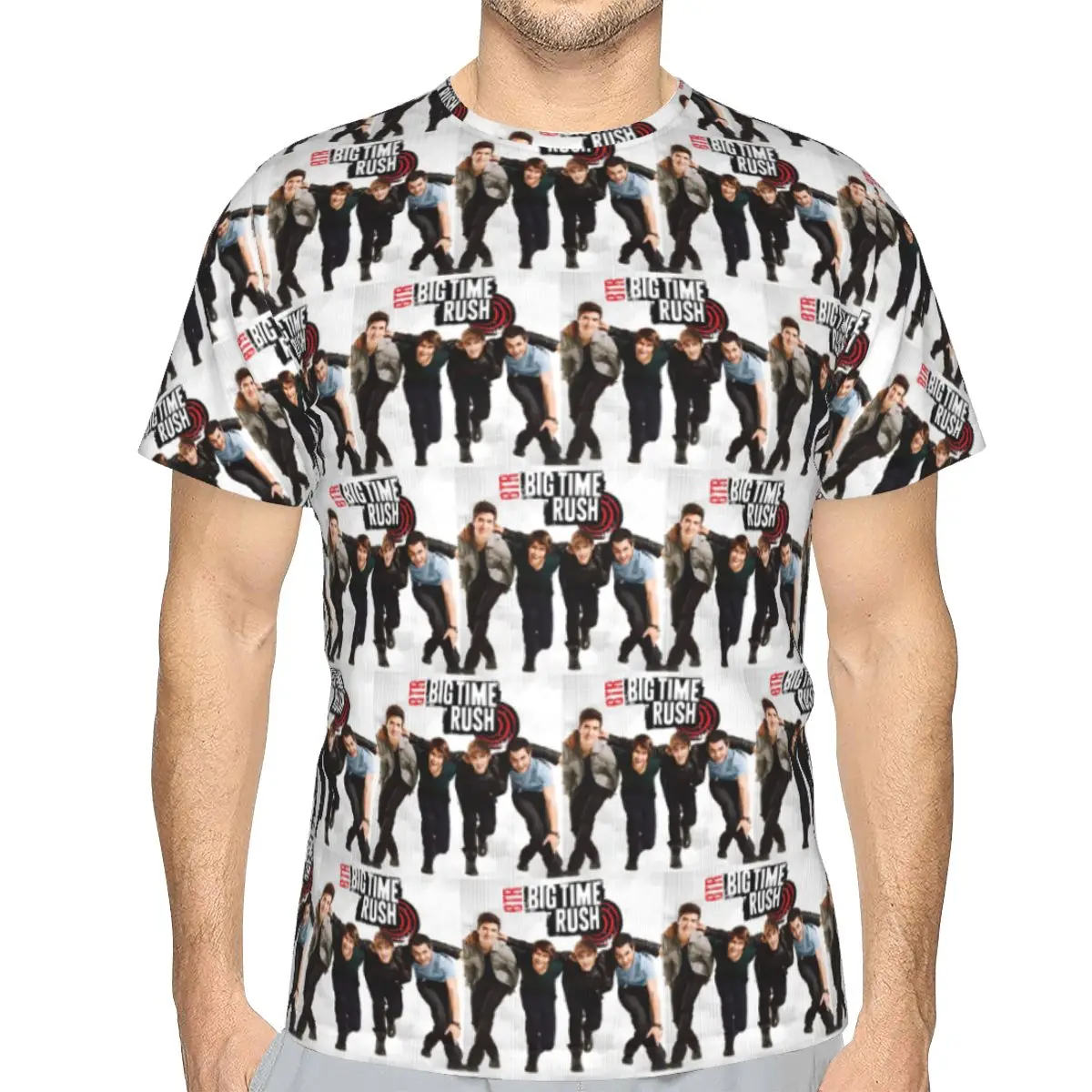 100% Cotton Big Time Rush BTR T-Shirt Men's Funny T Shirt Men O-Neck Summer Shirts Tops