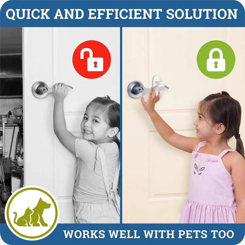 A93P Child Safety Door Lever Lock Easy One-Hand Operation For Adults For The Safety Of Children