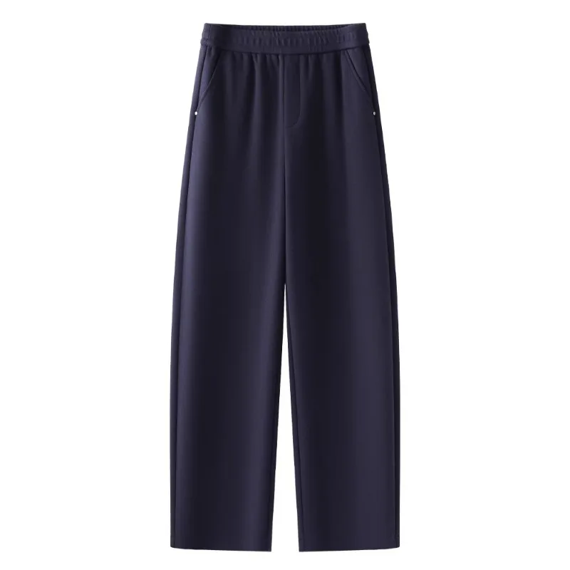 سراويل صوفية حمراء للنساء، وسراويل حريم كاجوال شتوية، سراويل سيميتار أنيقة عالية الخصر