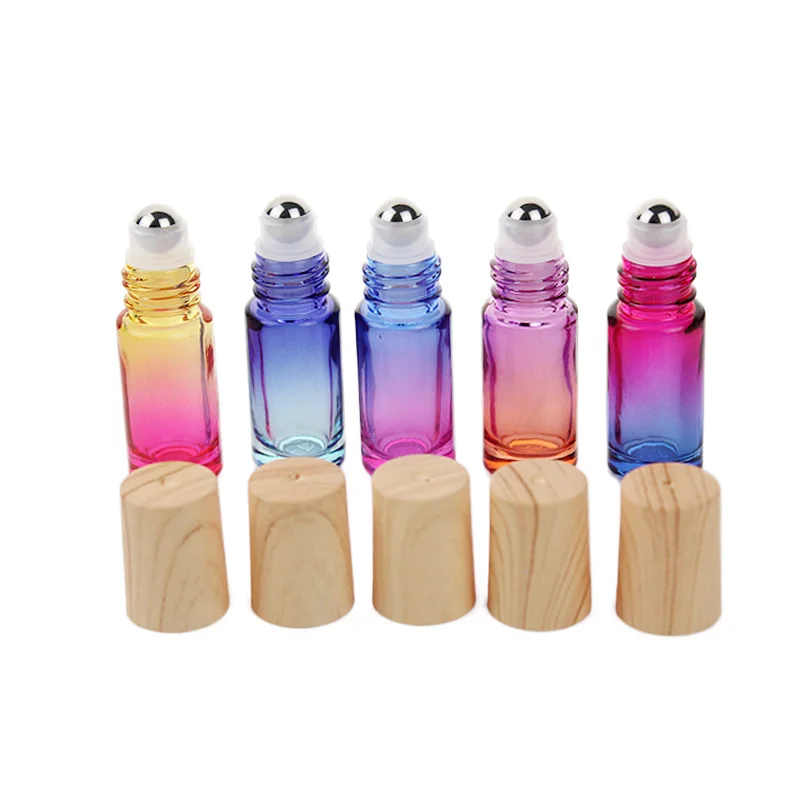 Pack De 25 Botellas De Cristal Roll-On 5 Ml – Multicolor Con Bola De Acero Inoxidable – Ideales Para Aceites Esenciales, Perfumes, Aromaterapia Y Viajes – Incluye Accesorios