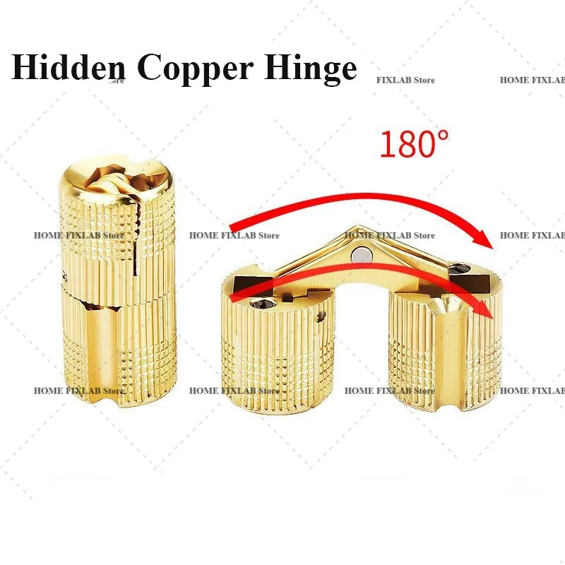 8mm-18mm Furniture Small Hinges Cylindrical Hidden Cabinet Concealed Invisible Hinges Hidden Hinges for Cabinet Gift Box Crafts