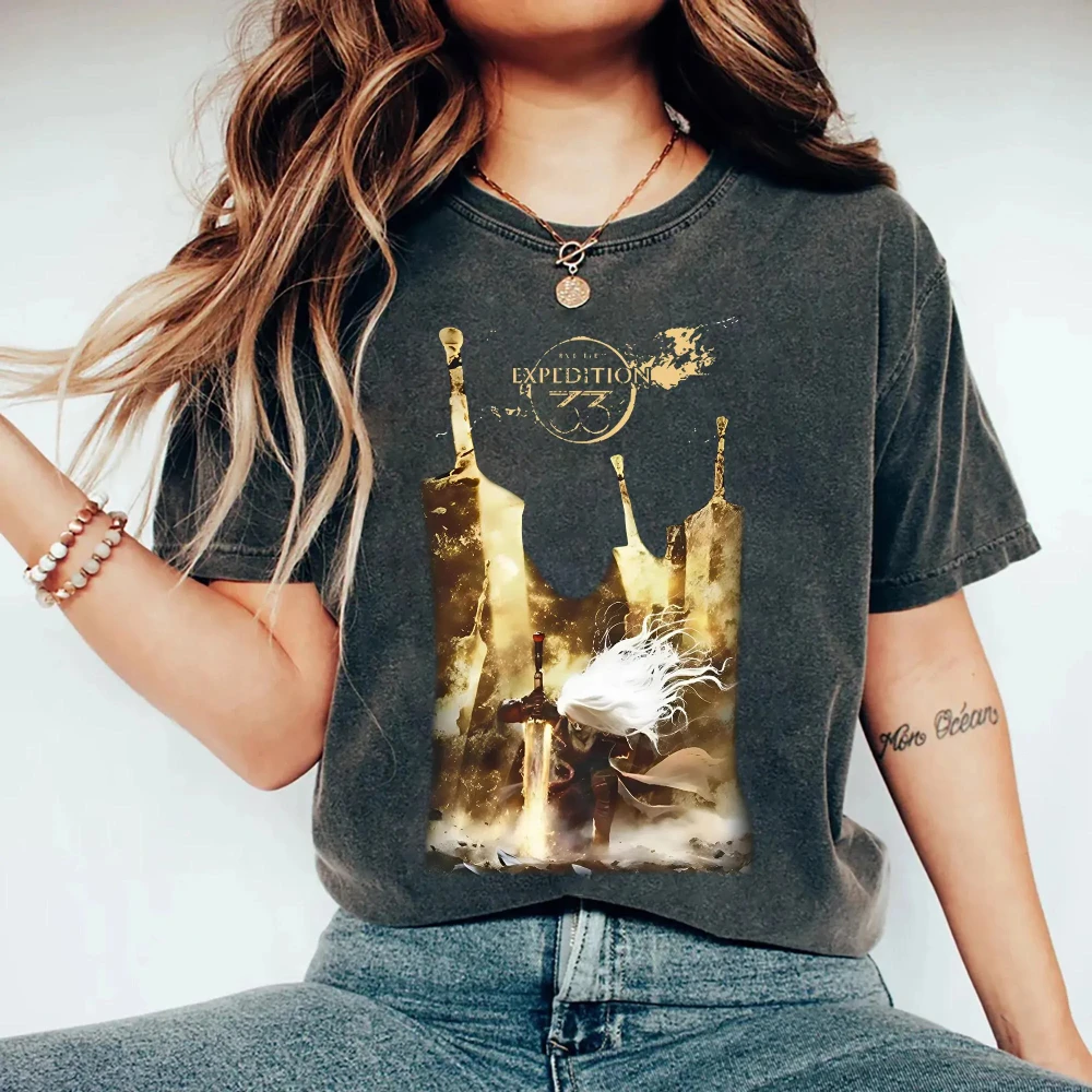 Expedition 33 Simon Boss Shirt Dark Fantasy Gothic Tee RPG Gamer Gift Graphic Tee Graphic Short Sleeve Casual Crew Neck T Shirt