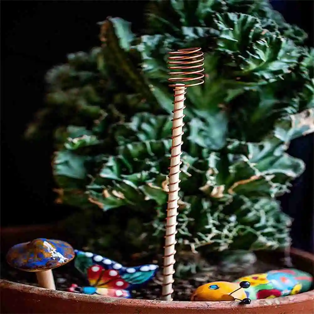 

A74E-For Outdoor Garden And Potted Plant Compatible-For-For Gardening 12-Inch Copper Wire Electric Plant Stakes-Pack Of 12