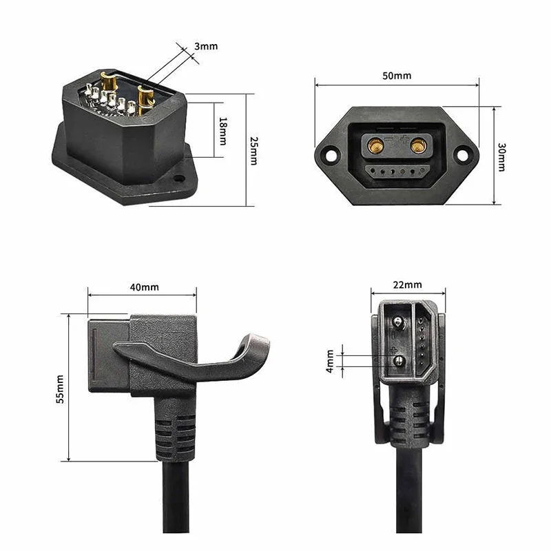 2+6  to XT60/XT90 Lithium Battery Charging Connector Cable 2+6 Charing Port Plug Socket w Line 8Pin Hight Power Power Plugs Wire