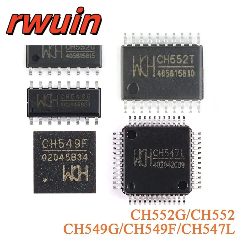 5PCS CH552T TSSOP-20 CH552G SOP-16 CH549G CH549F CH547L LQFP-48 USB Microcontroller Chip IC CH547F CH548G CH554E CH558T CH559L