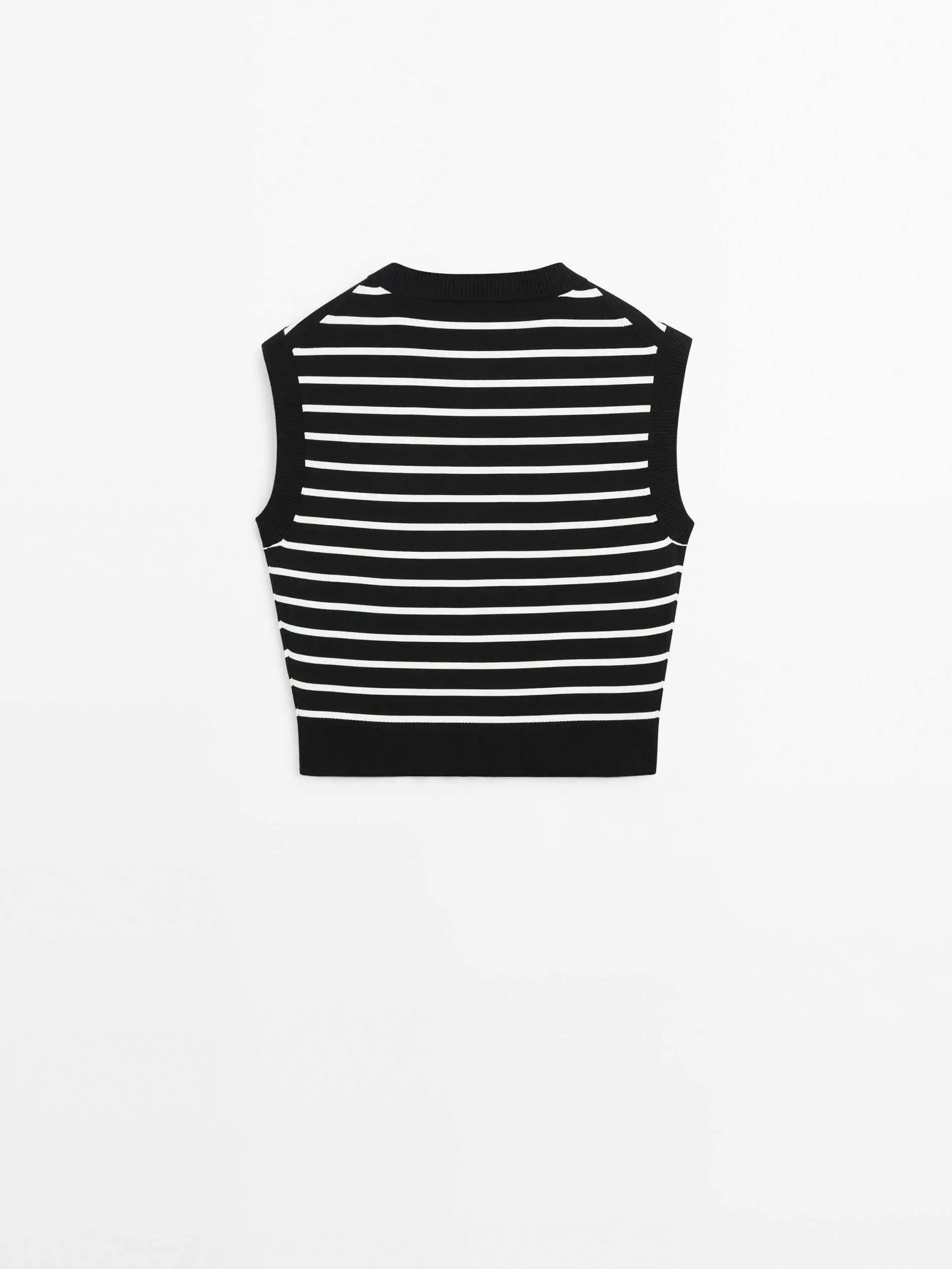 Ethereal MD 2025 massidutti automne nouveau style de femmes décontracté mode rayé col rond tricot gilet sans manches