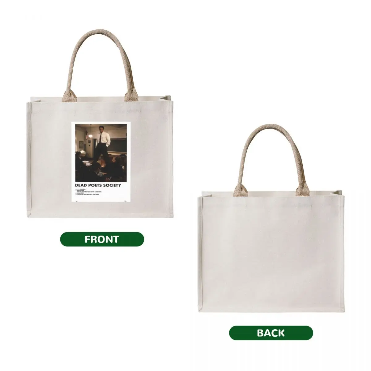 Dead Poets Society Movie Poster Tote Bag shopper bags tote bag men's Shopper handbag